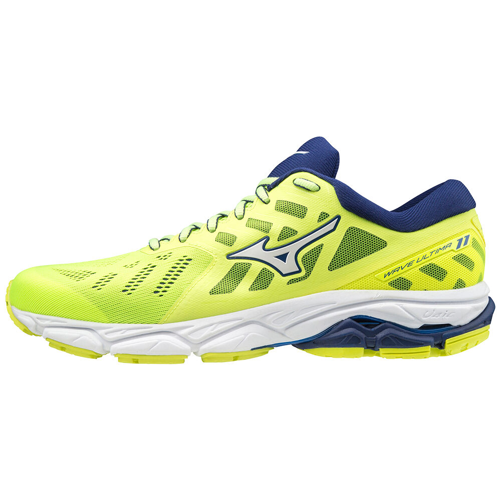 Mens Mizuno Wave Ultima 11 Running Shoes Yellow/White/Blue Philippines (NIPQZD612)